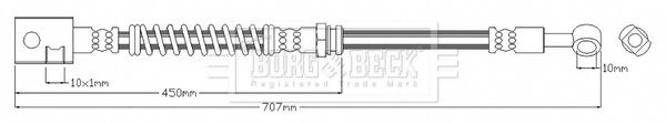 BORG & BECK Тормозной шланг BBH7859